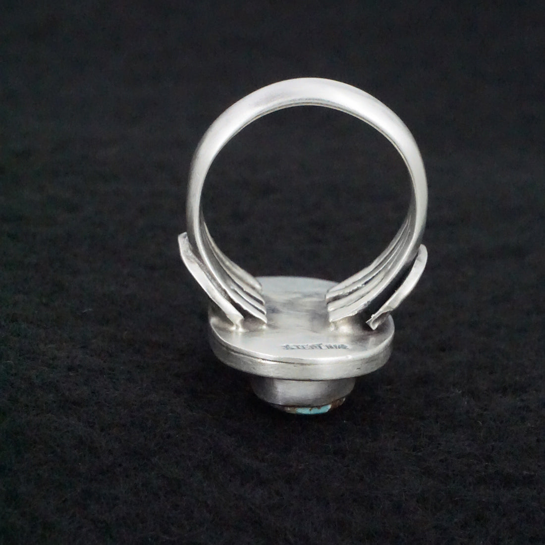 Kathleen Livingston Turquoise & Sterling Silver Ring Size 6.5