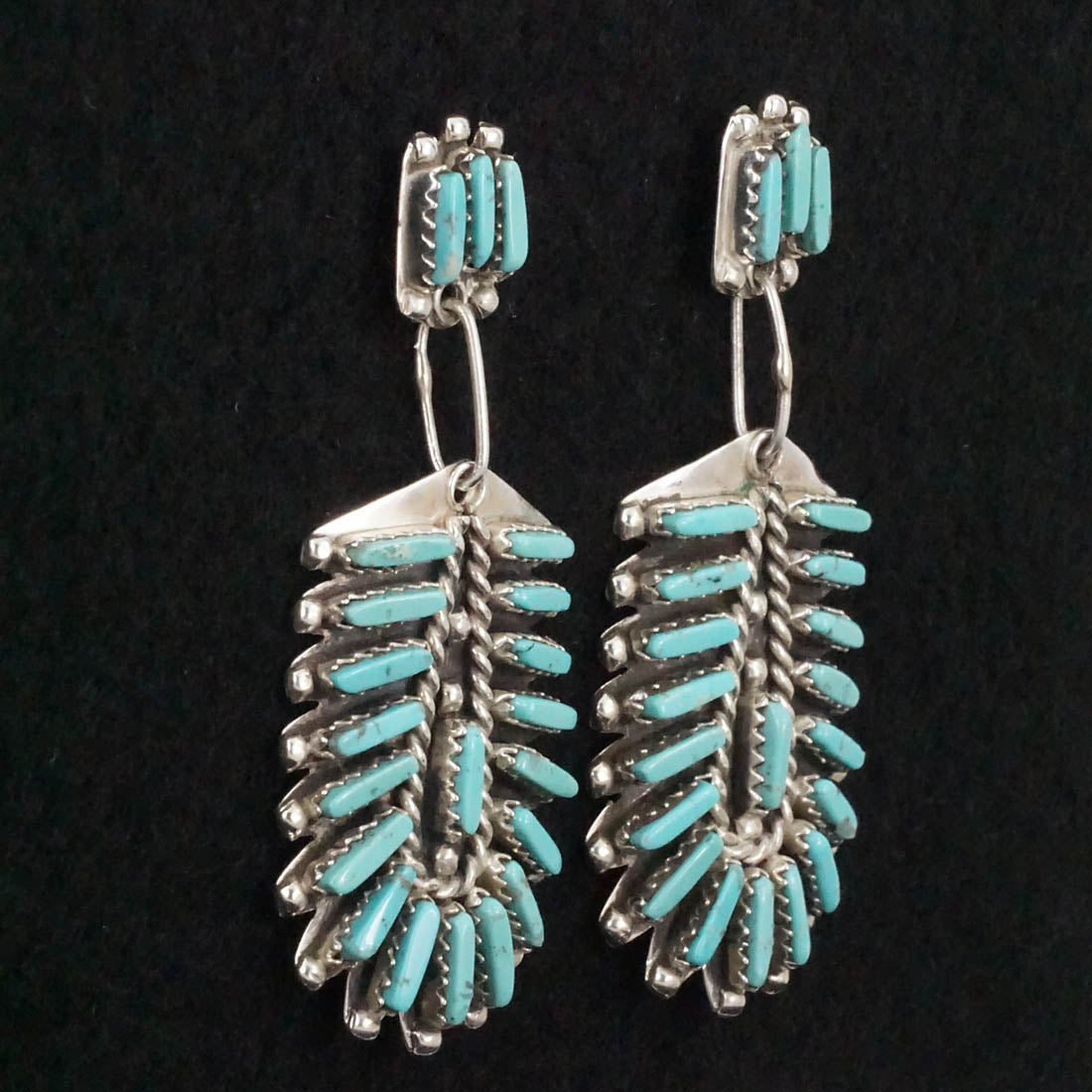 Geraldine Faber Turquoise & Sterling Silver Earrings