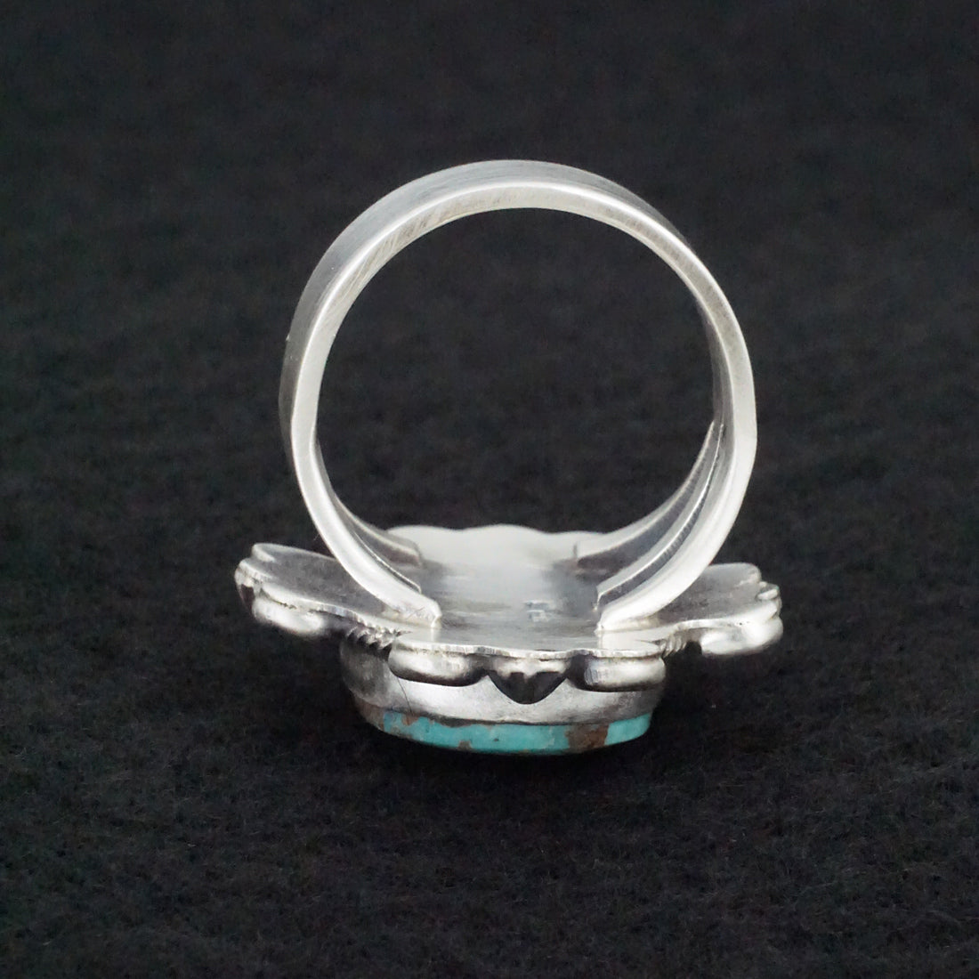 Randy Billy Turquoise & Sterling Silver Ring Size 9.5