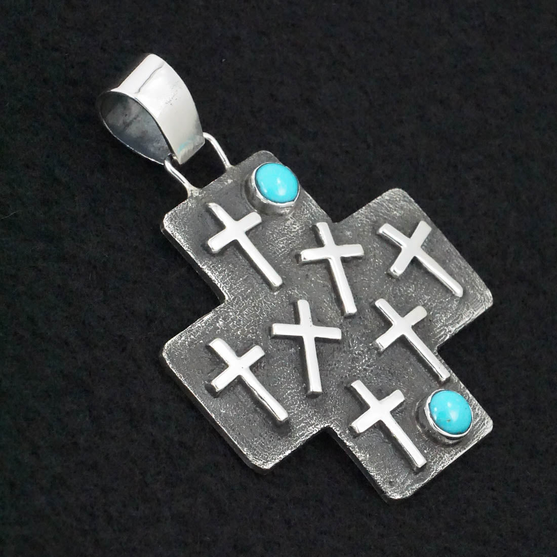 Ernest Rangel Turquoise & Sterling Silver Pendant