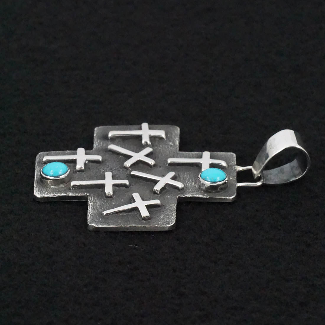 Ernest Rangel Turquoise & Sterling Silver Pendant