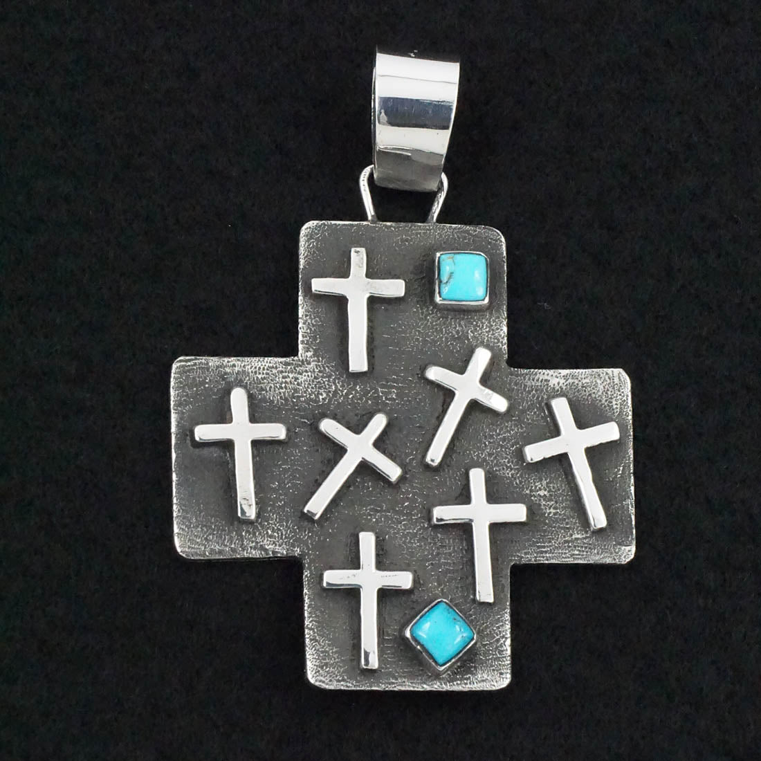 Ernest Rangel Turquoise & Sterling Silver Pendant