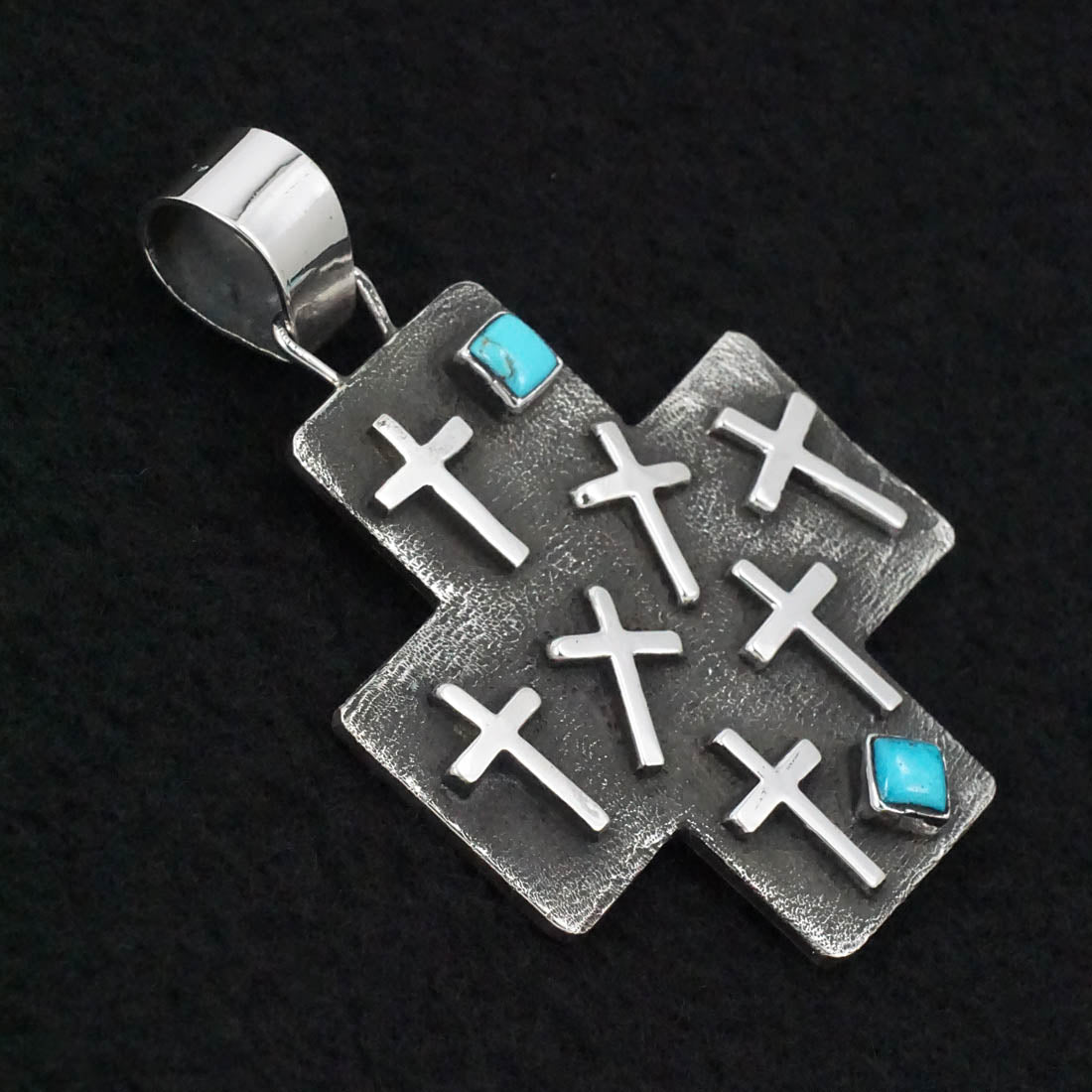 Ernest Rangel Turquoise & Sterling Silver Pendant