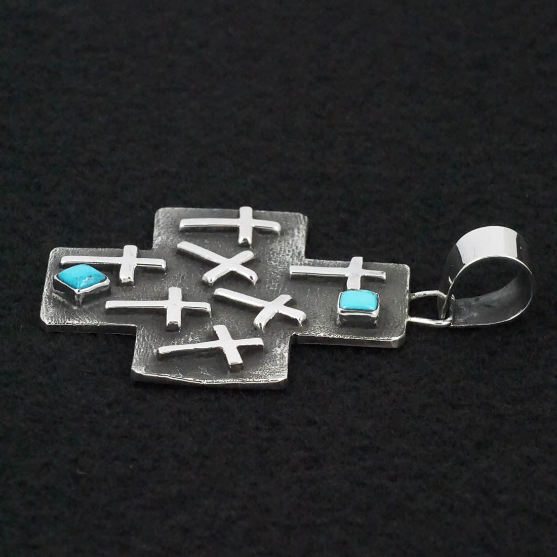 Ernest Rangel Turquoise & Sterling Silver Pendant