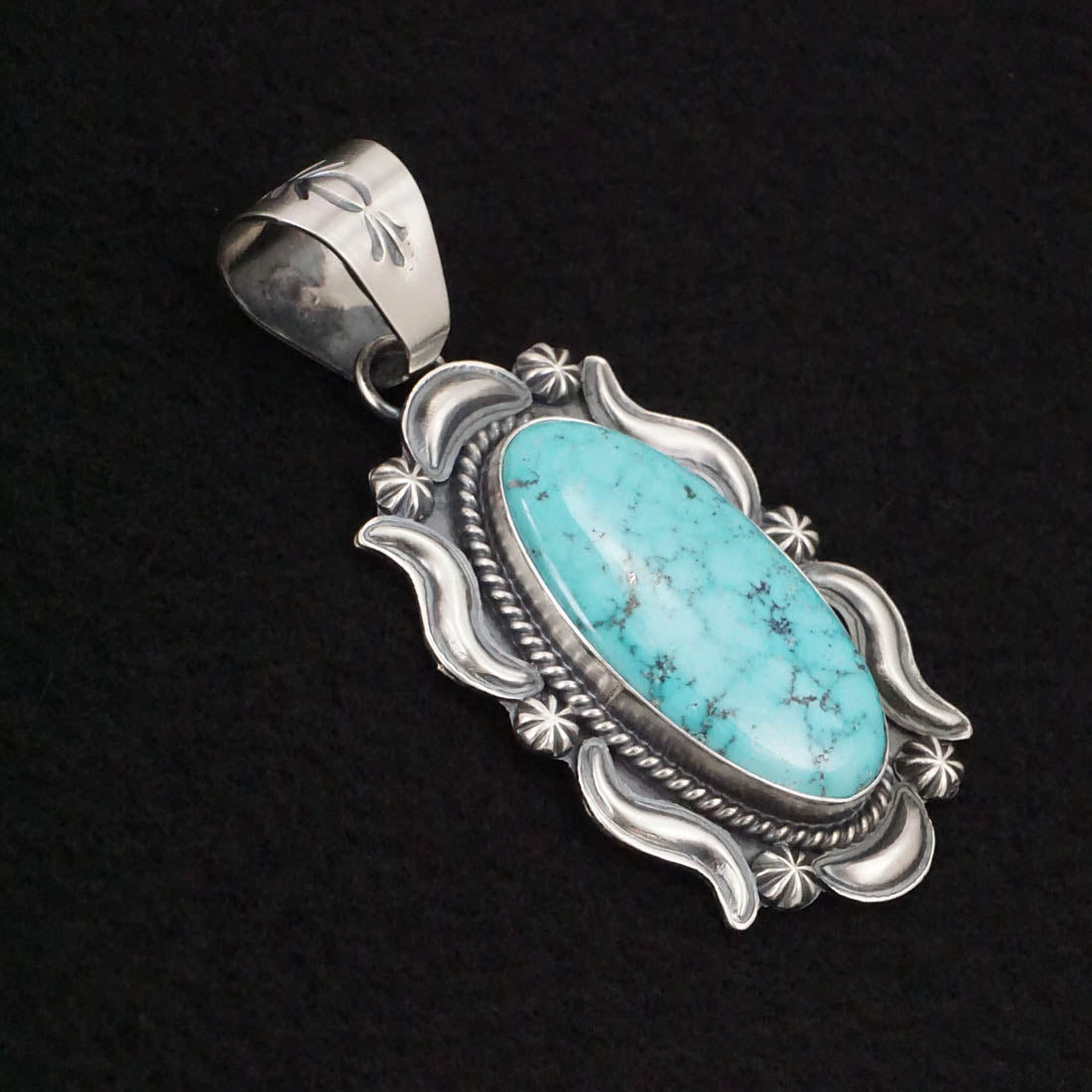 Raymond Delgarito Turquoise & Sterling Silver Pendant