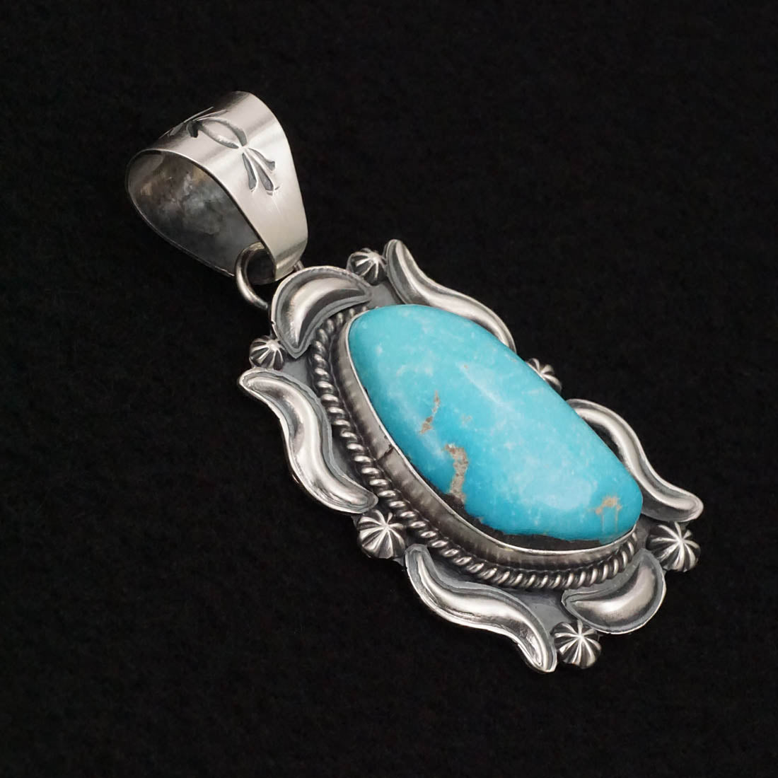 Raymond Delgarito Turquoise & Sterling Silver Pendant