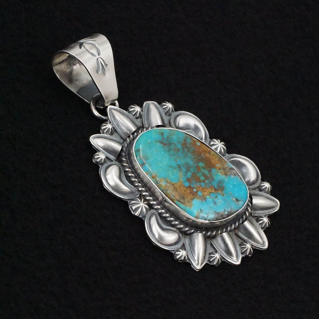 Raymond Delgarito Turquoise & Sterling Silver Pendant