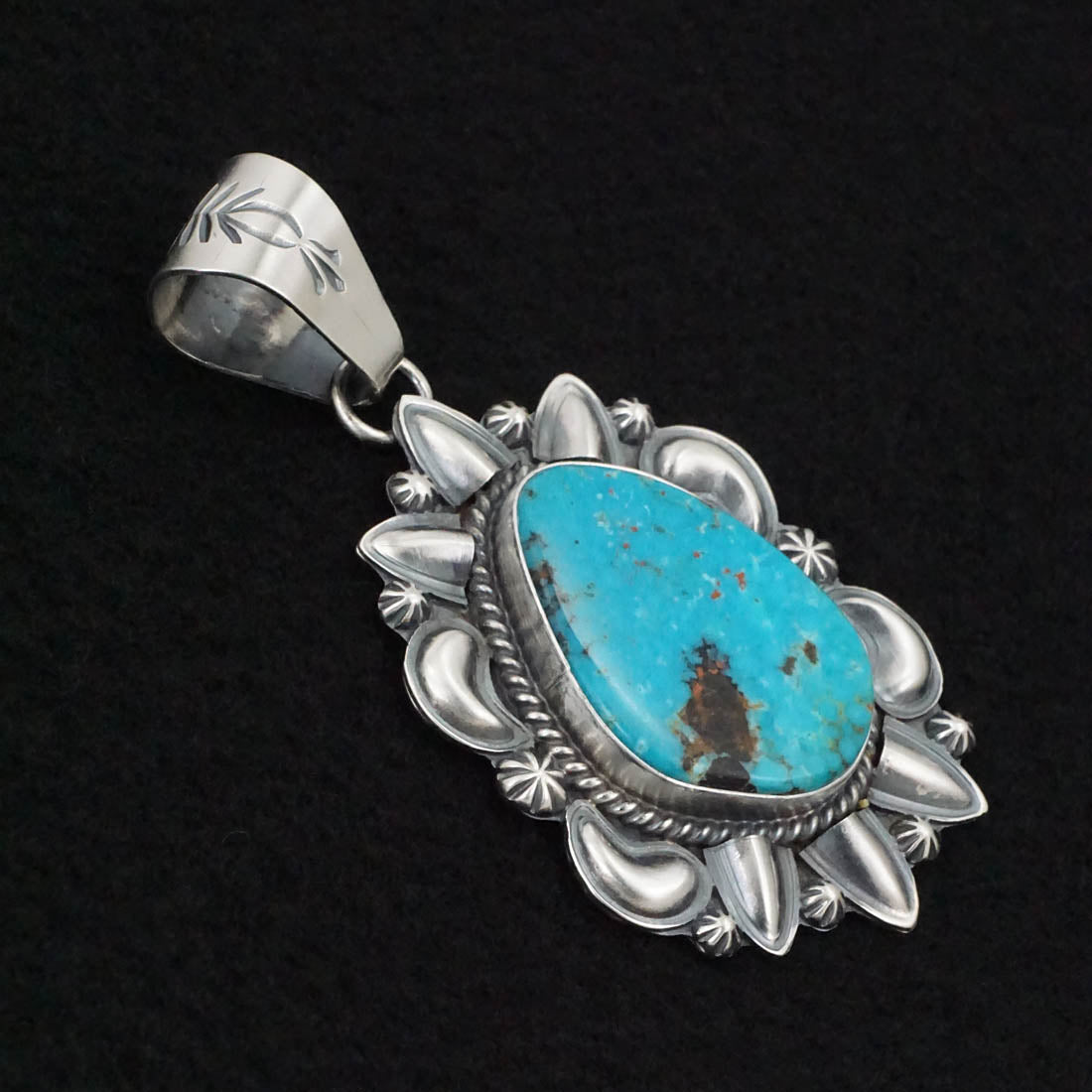 Raymond Delgarito Turquoise & Sterling Silver Pendant