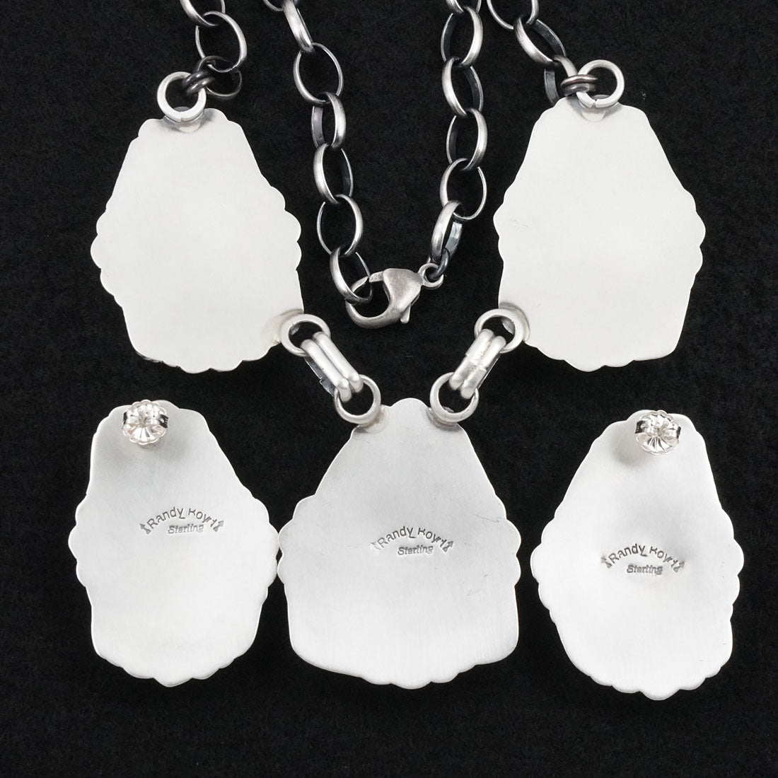 Randy Boyd Turquoise & Sterling Silver Necklace Set