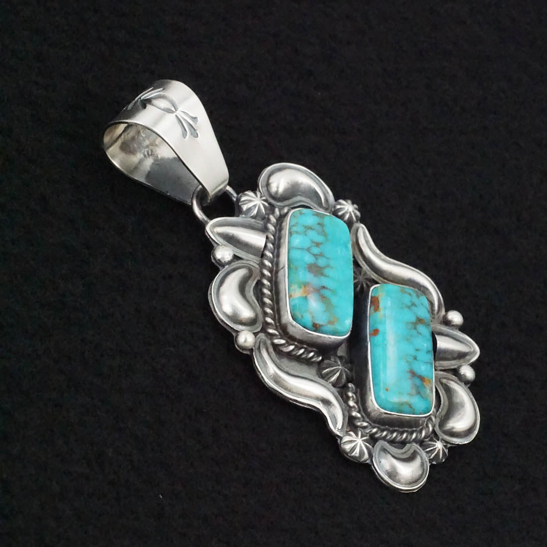 Raymond Delgarito Turquoise & Sterling Silver Pendant