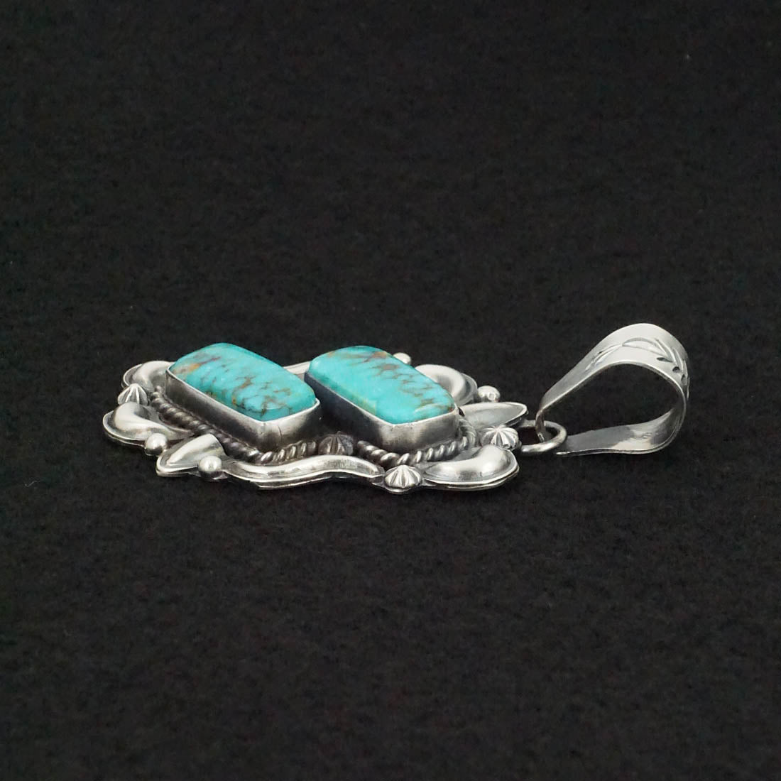Raymond Delgarito Turquoise & Sterling Silver Pendant
