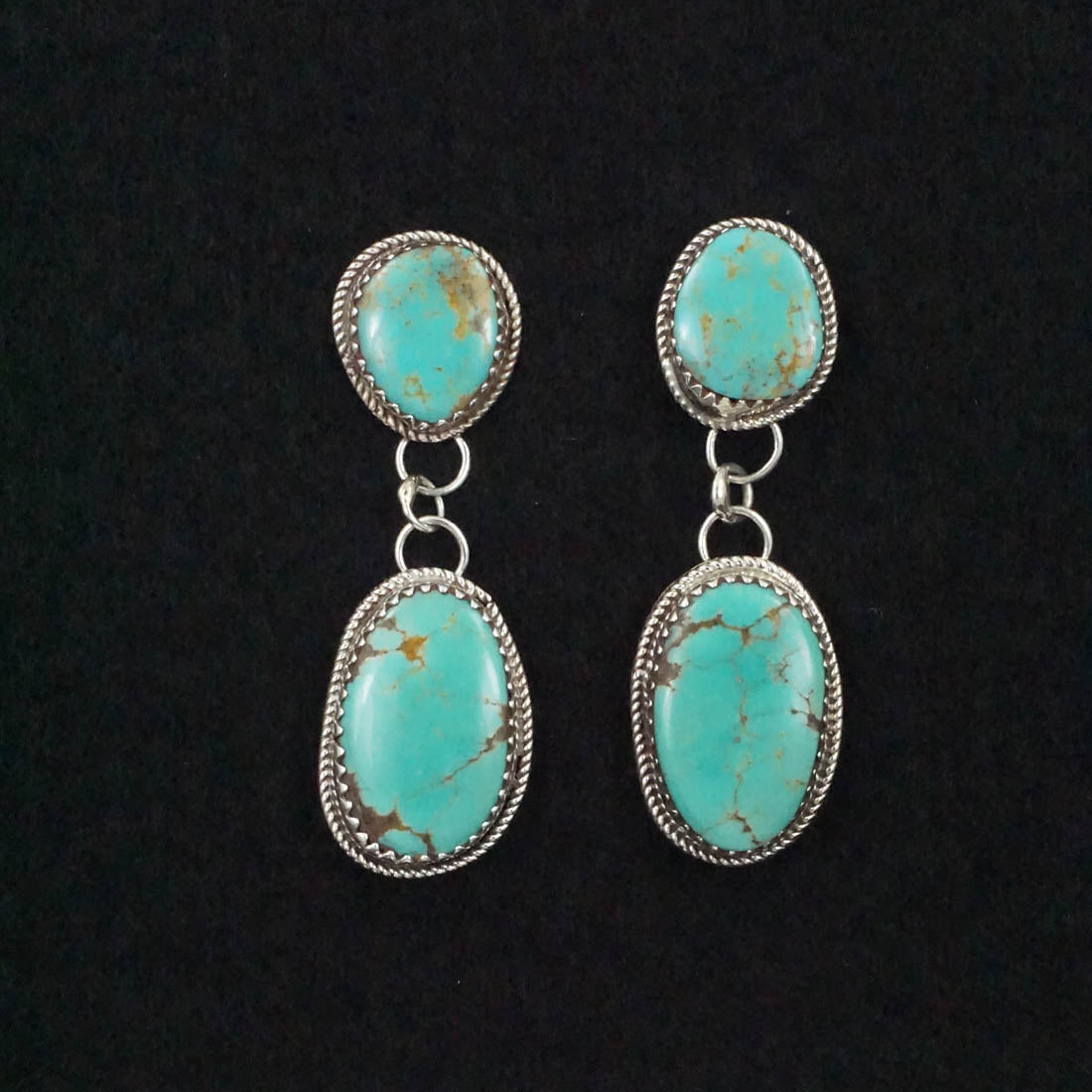 Ernest Hawthorne Turquoise & Sterling Silver Earrings