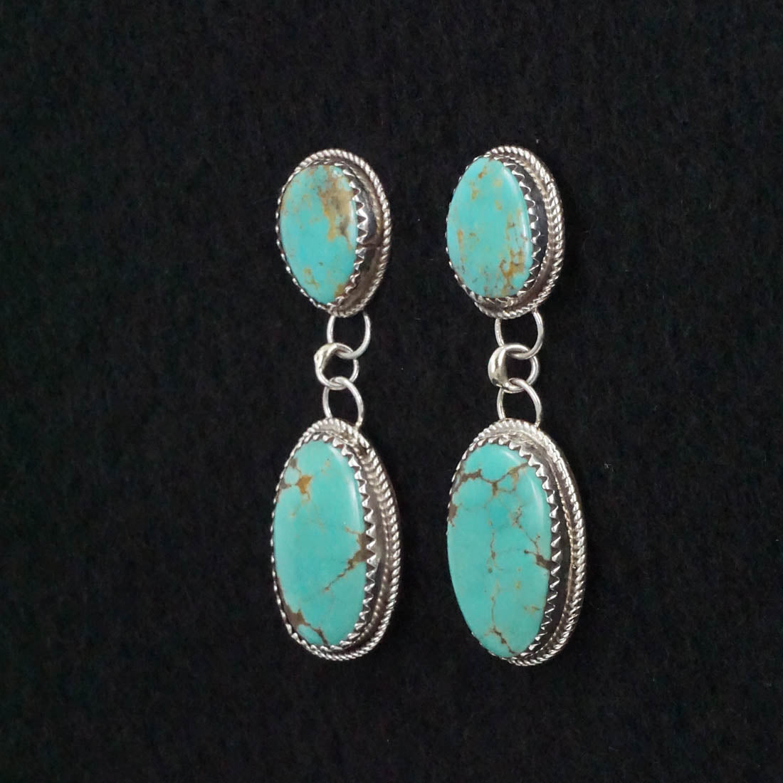 Ernest Hawthorne Turquoise & Sterling Silver Earrings