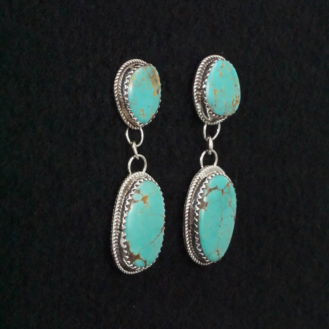 Ernest Hawthorne Turquoise & Sterling Silver Earrings