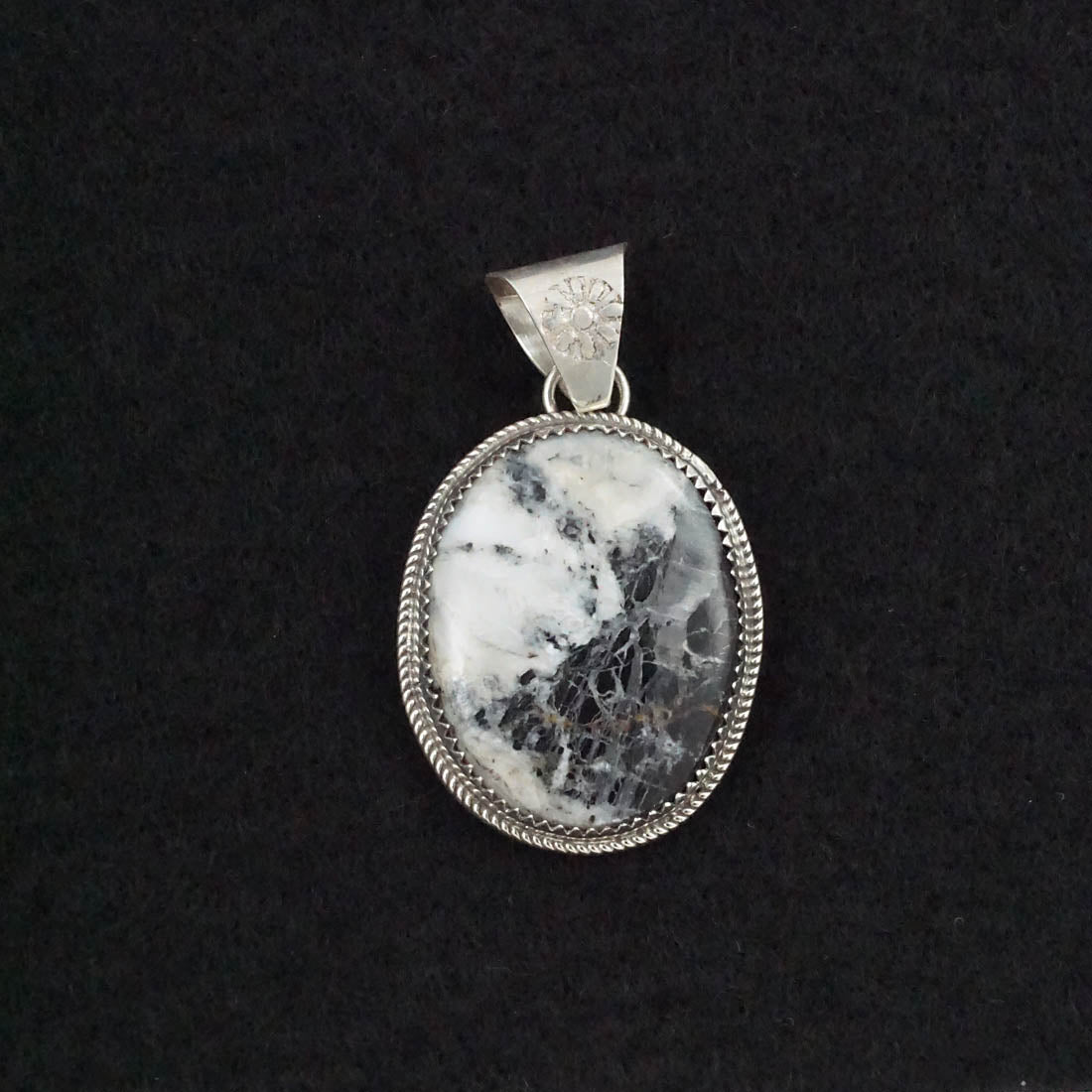Ernest Hawthorne White Buffalo & Sterling Silver Pendant