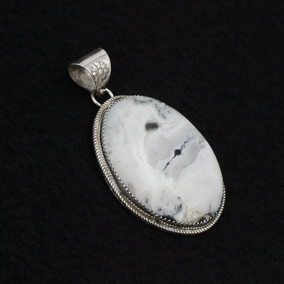 Ernest Hawthorne White Buffalo & Sterling Silver Pendant