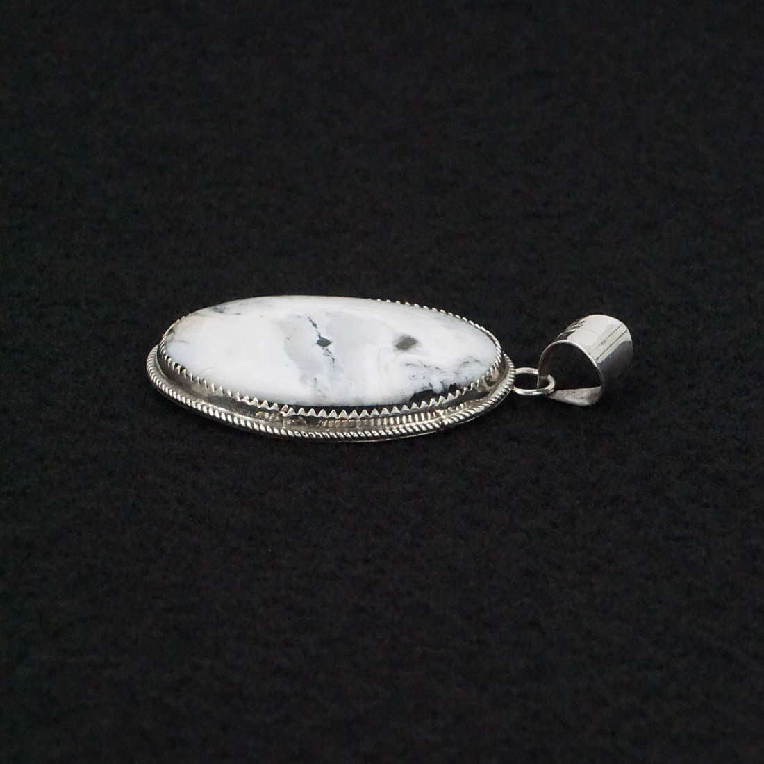 Ernest Hawthorne White Buffalo & Sterling Silver Pendant
