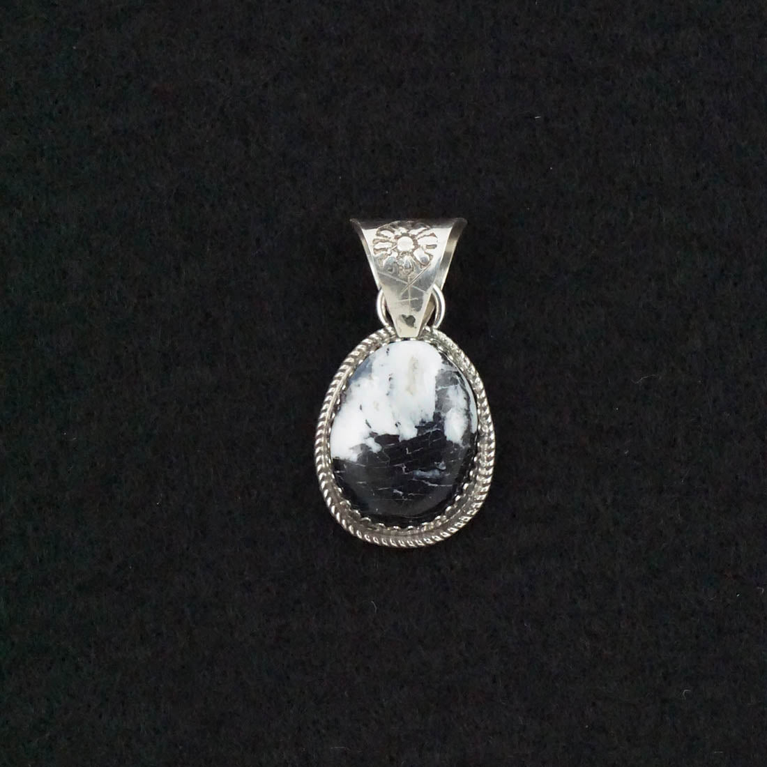 Ernest Hawthorne White Buffalo & Sterling Silver Pendant