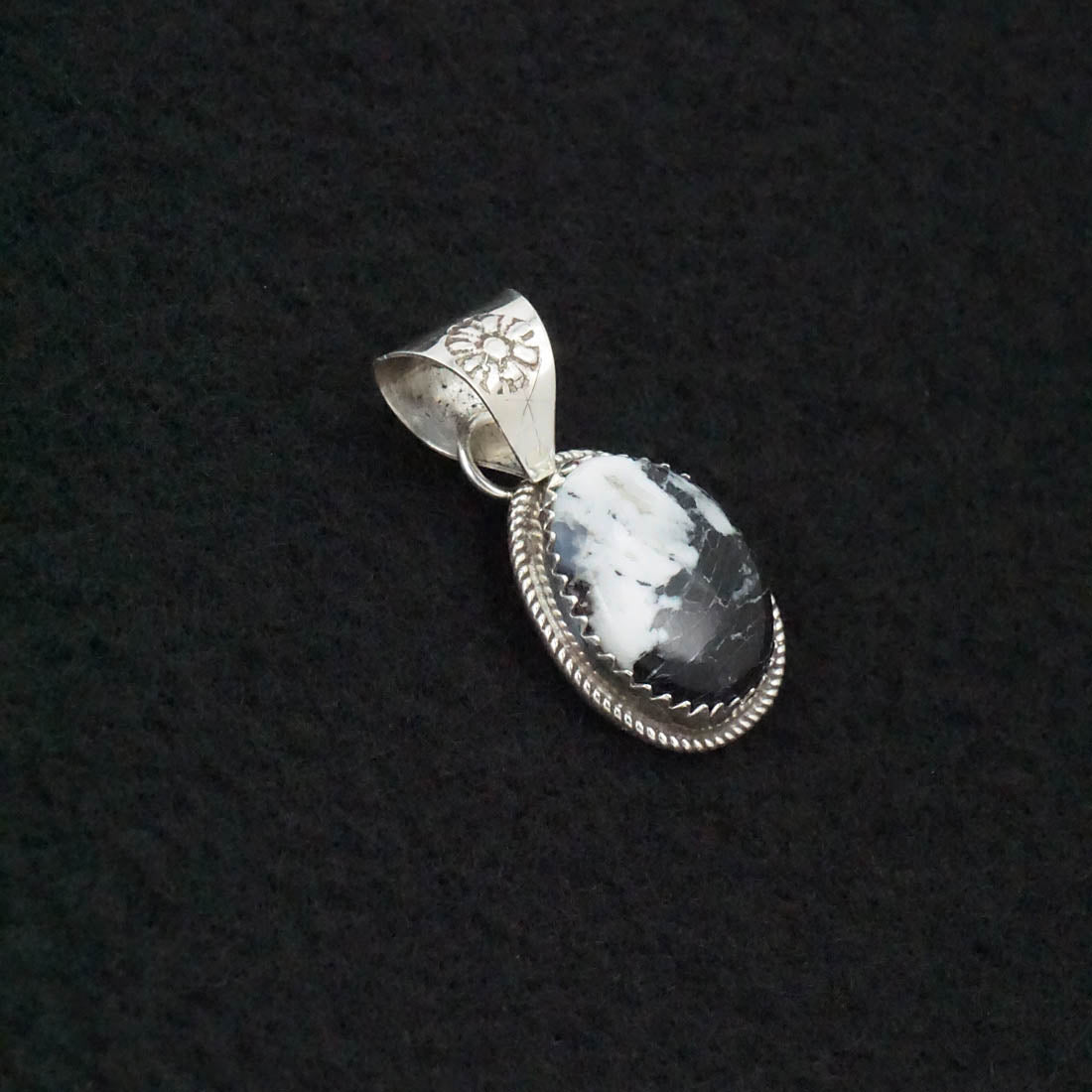 Ernest Hawthorne White Buffalo & Sterling Silver Pendant
