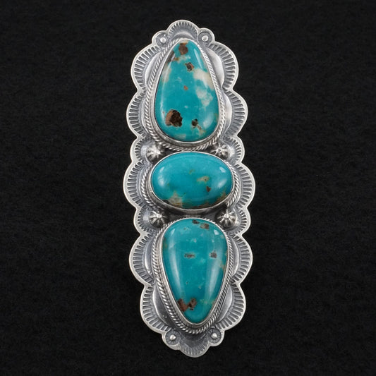 Randy Boyd Turquoise & Sterling Silver Ring Adjustable