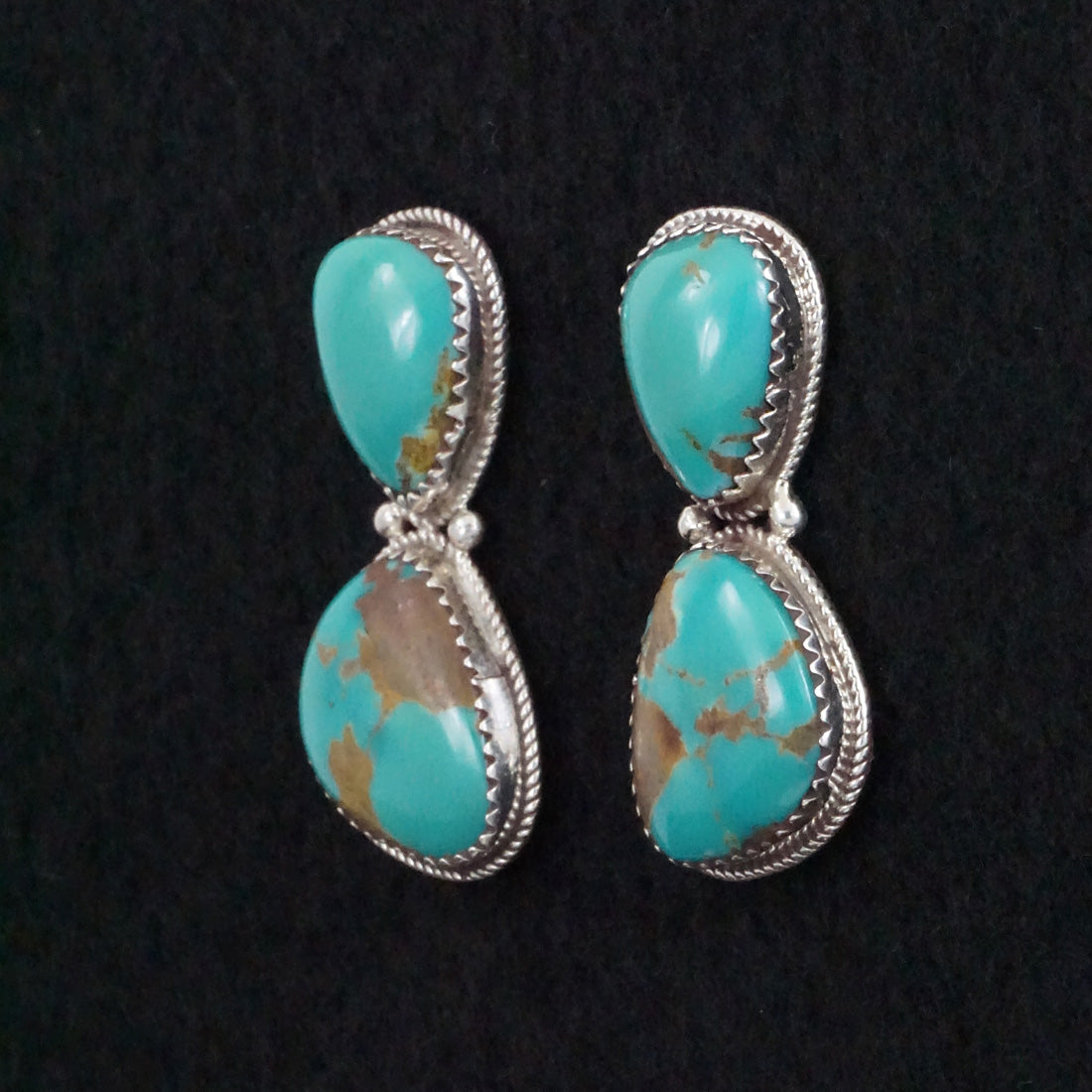 Ernest Hawthorne Turquoise & Sterling Silver Earrings