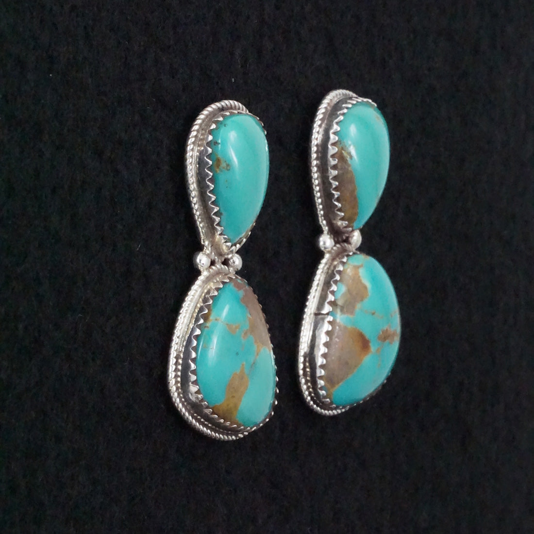 Ernest Hawthorne Turquoise & Sterling Silver Earrings