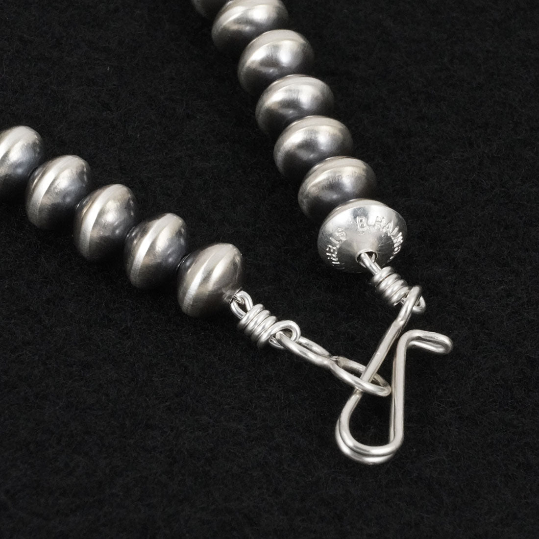 Dorinda Mariano Sterling Silver Navajo Pearl Necklace 16"