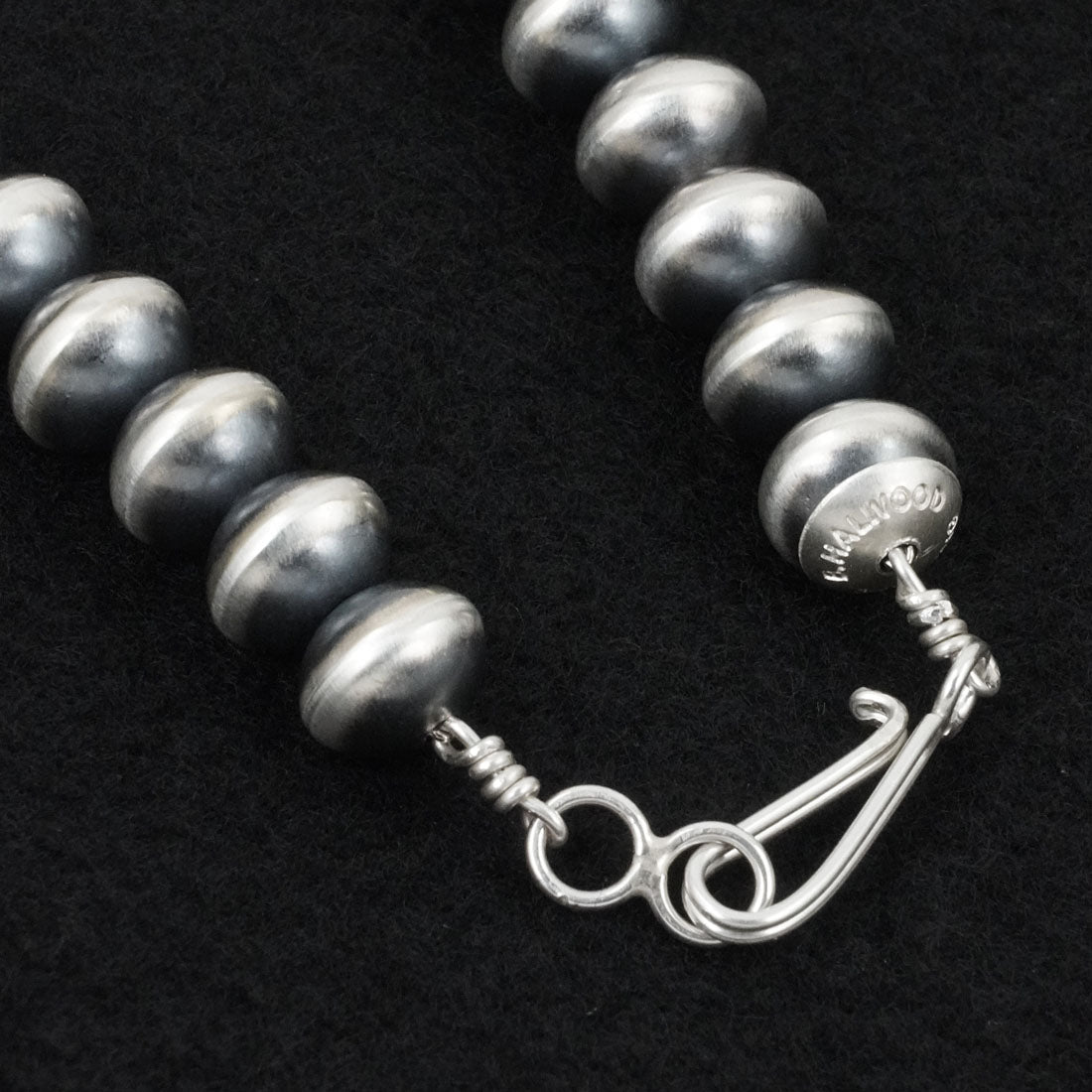 Bryannen Halwood Sterling Silver Navajo Pearl Necklace 22"