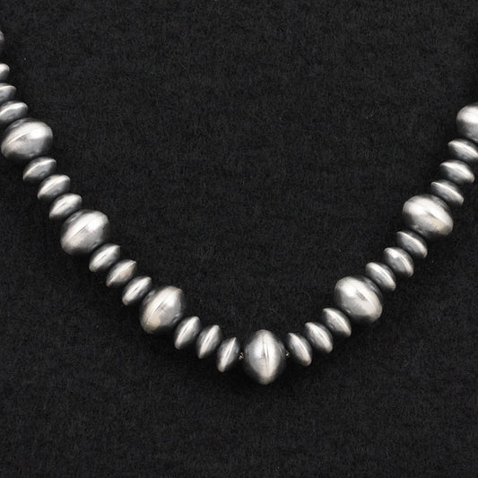 Crystal Haley Sterling Silver Navajo Pearl Necklace 22"