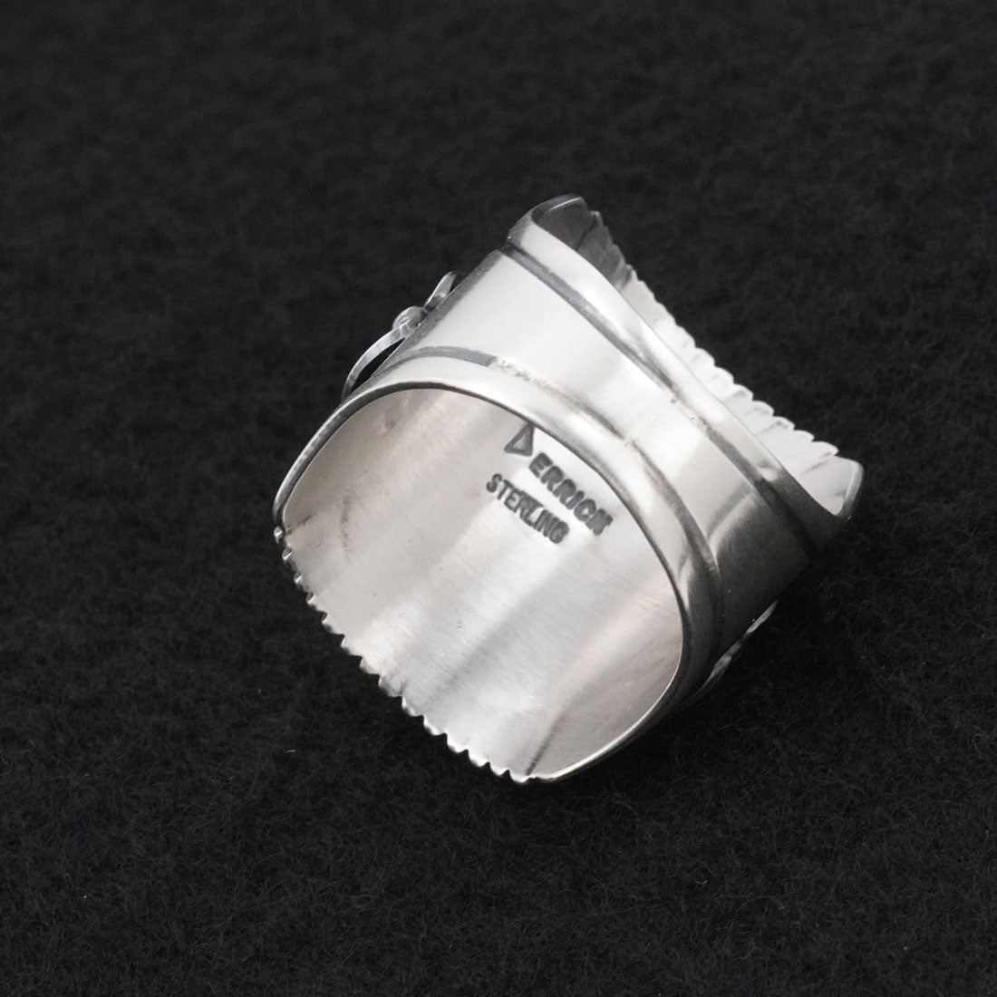 Derrick Gordon Turquoise & Sterling Silver Ring Sz. 12