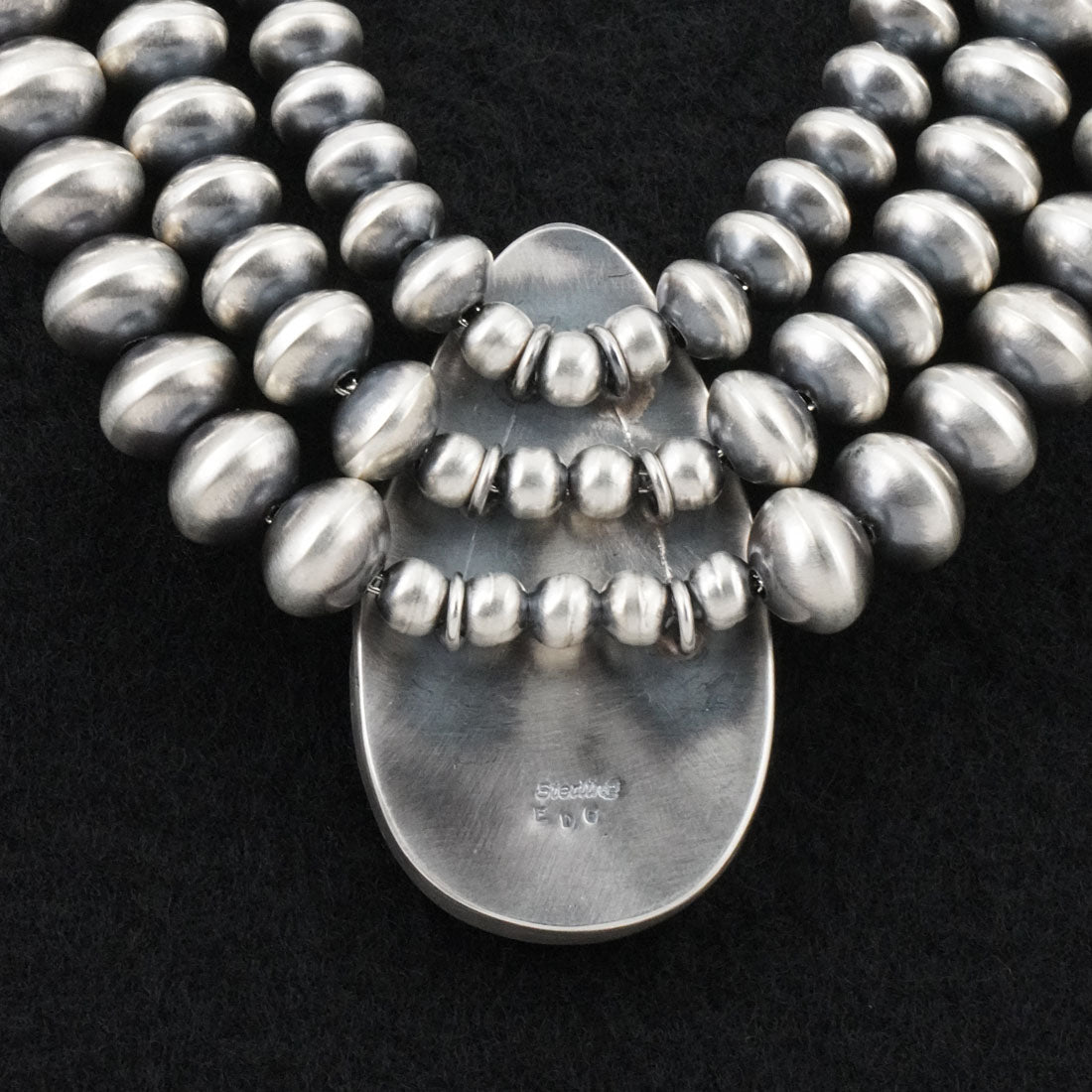 Eugene Gruber, Bryannen Halwood White Buffalo & Sterling Silver Navajo Pearl Necklace