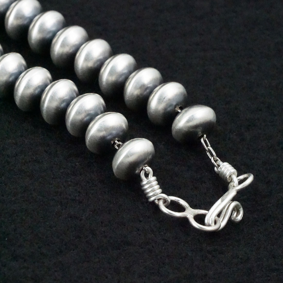 Bryannen Halwood Sterling Silver Navajo Pearl Necklace 24"