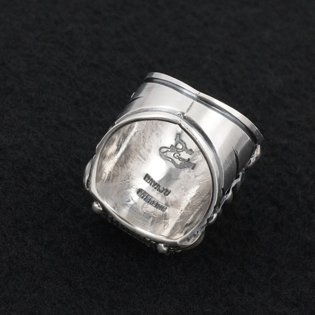 Delbert Gordon Turquoise & Sterling Silver Ring Size 11.5