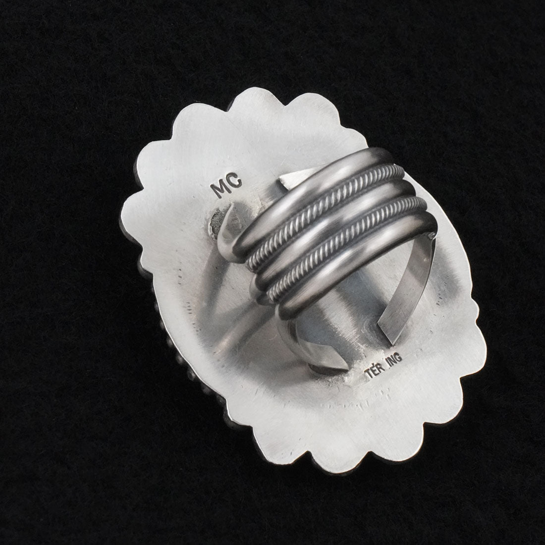 Michael Calladitto Turquoise & Sterling Silver Ring Size 7