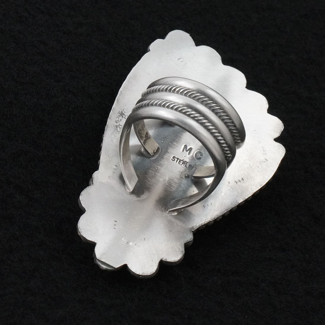 Michael Calladitto Turquoise & Sterling Silver Ring Size 8