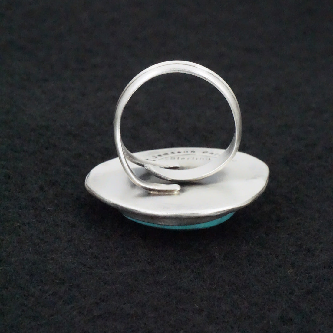 Jameson Garcia Turquoise & Sterling Silver Ring Adjustable