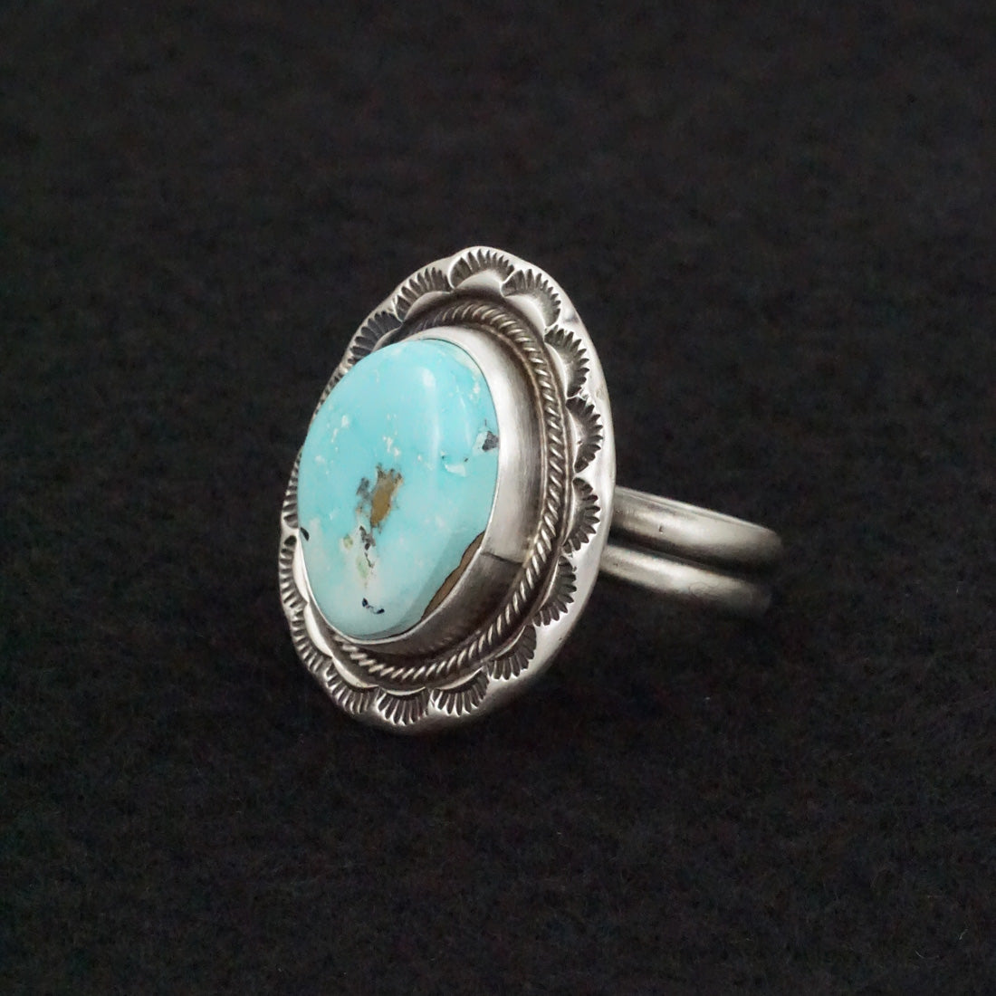 Jameson Garcia Turquoise & Sterling Silver Ring Adjustable