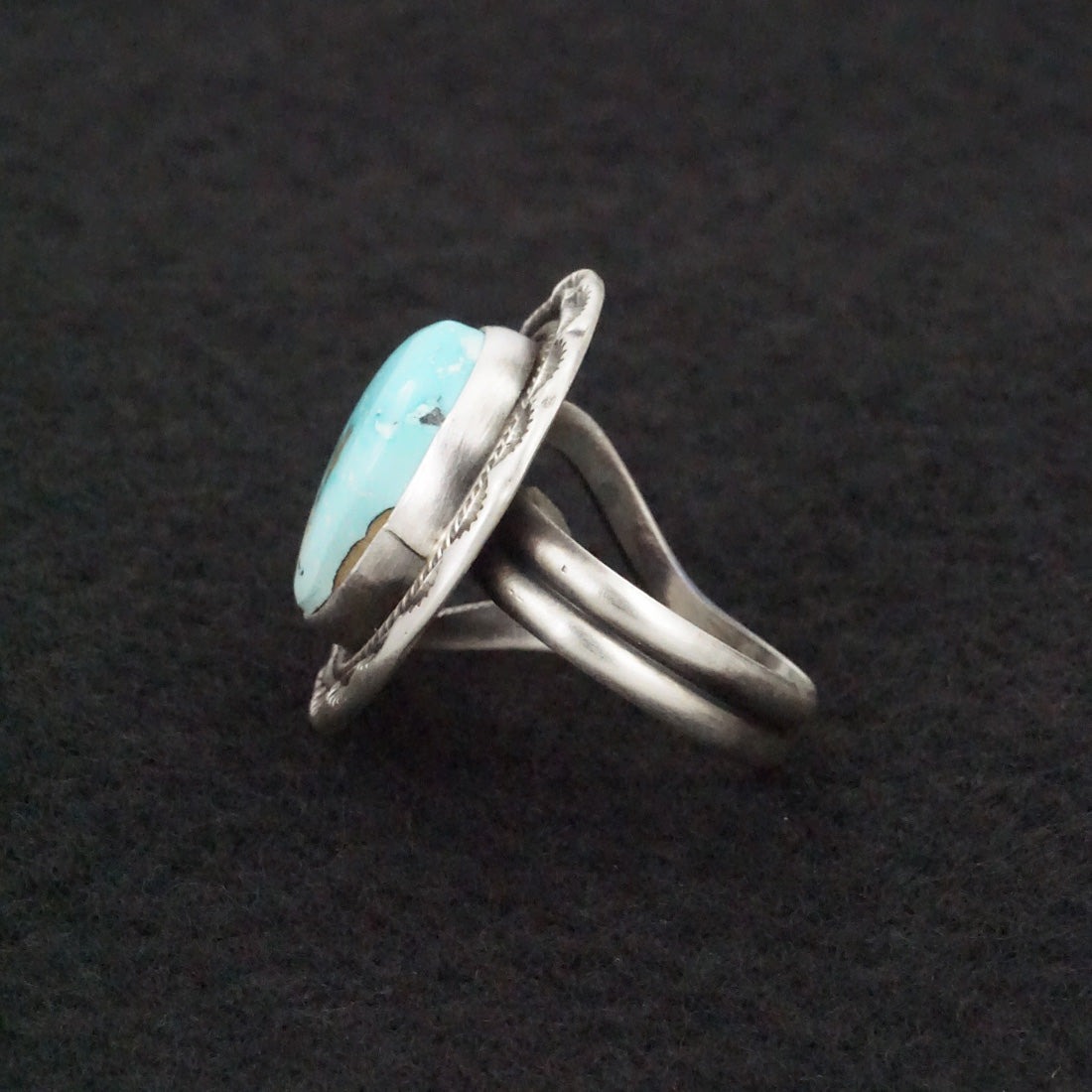 Jameson Garcia Turquoise & Sterling Silver Ring Adjustable