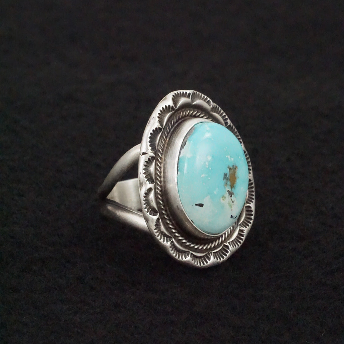 Jameson Garcia Turquoise & Sterling Silver Ring Adjustable