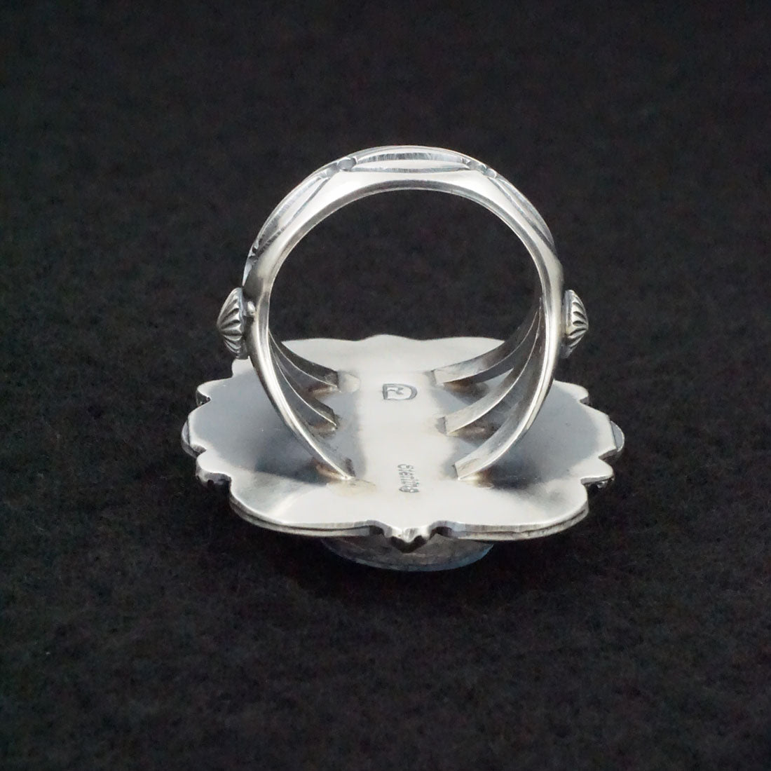 Raymond Delgarito Turquoise & Sterling Silver Ring Size 8