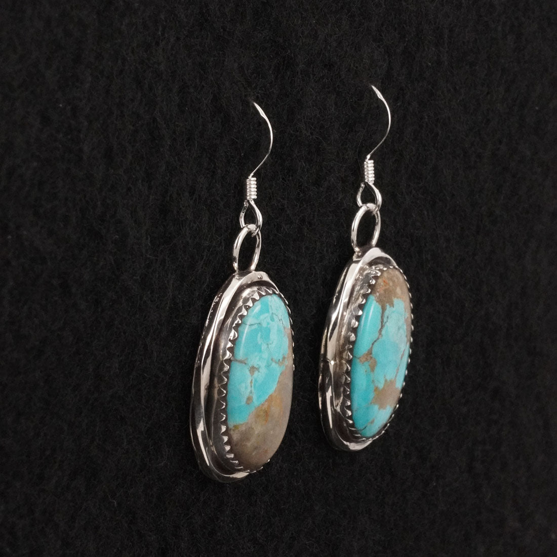 Ernest Hawthorne Turquoise & Sterling Silver Earrings
