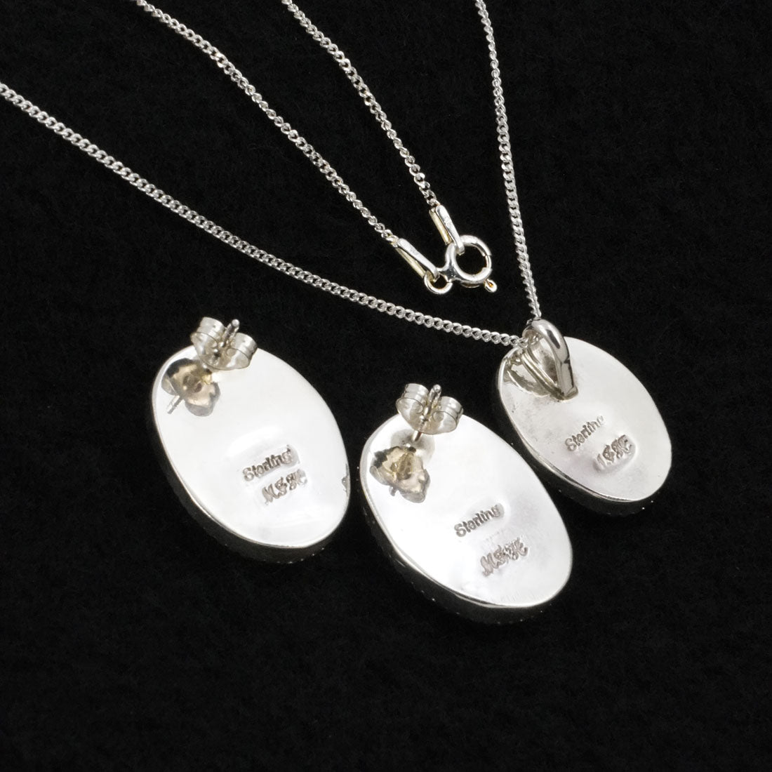 Murray Hannaweeka Morado & Sterling Silver Necklace Set