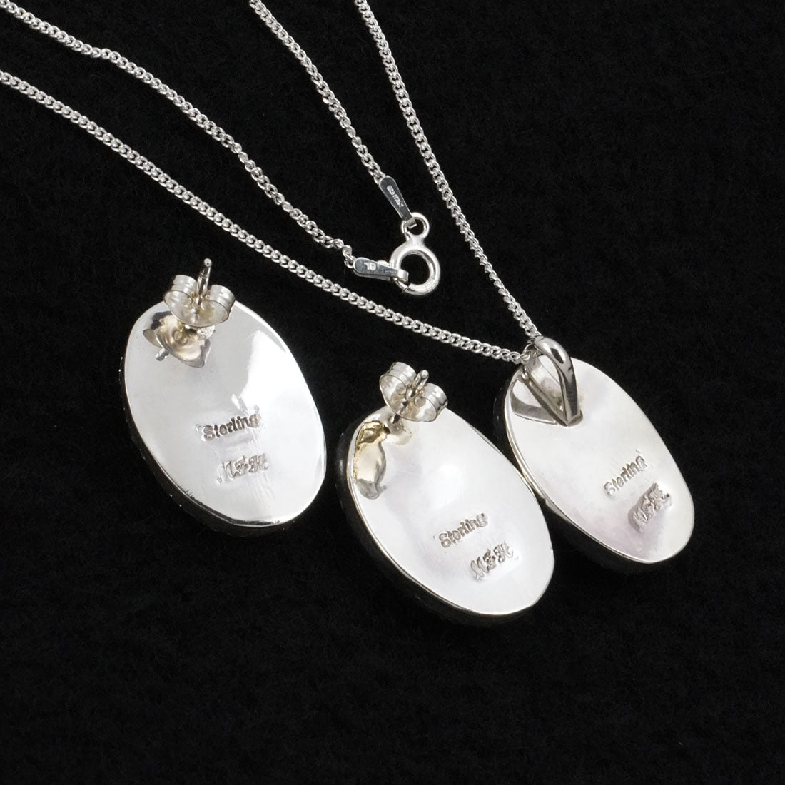 Murray Hannaweeka Morado & Sterling Silver Necklace Set