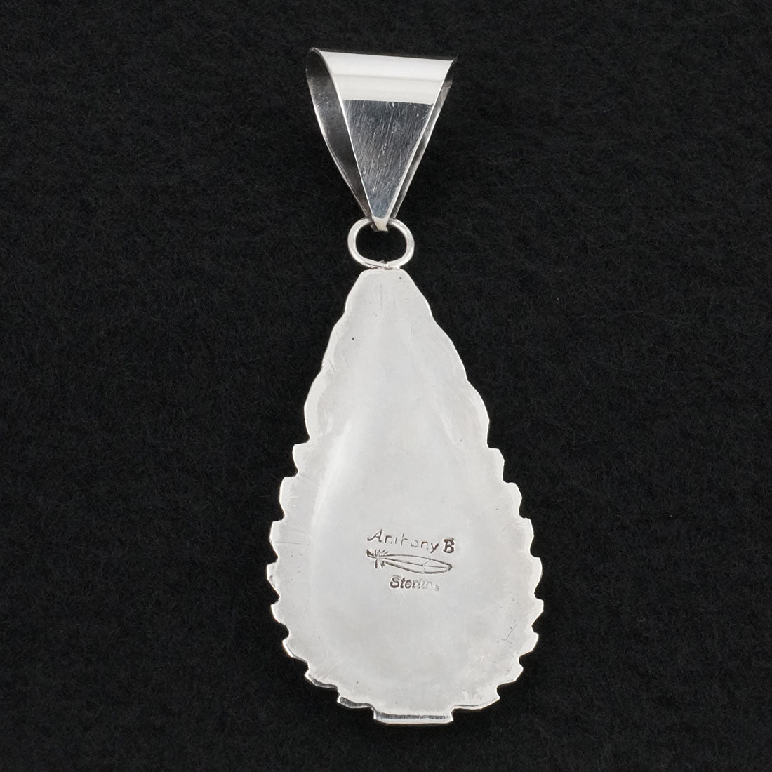 Anthony Brown Turquoise & Sterling Silver Pendant