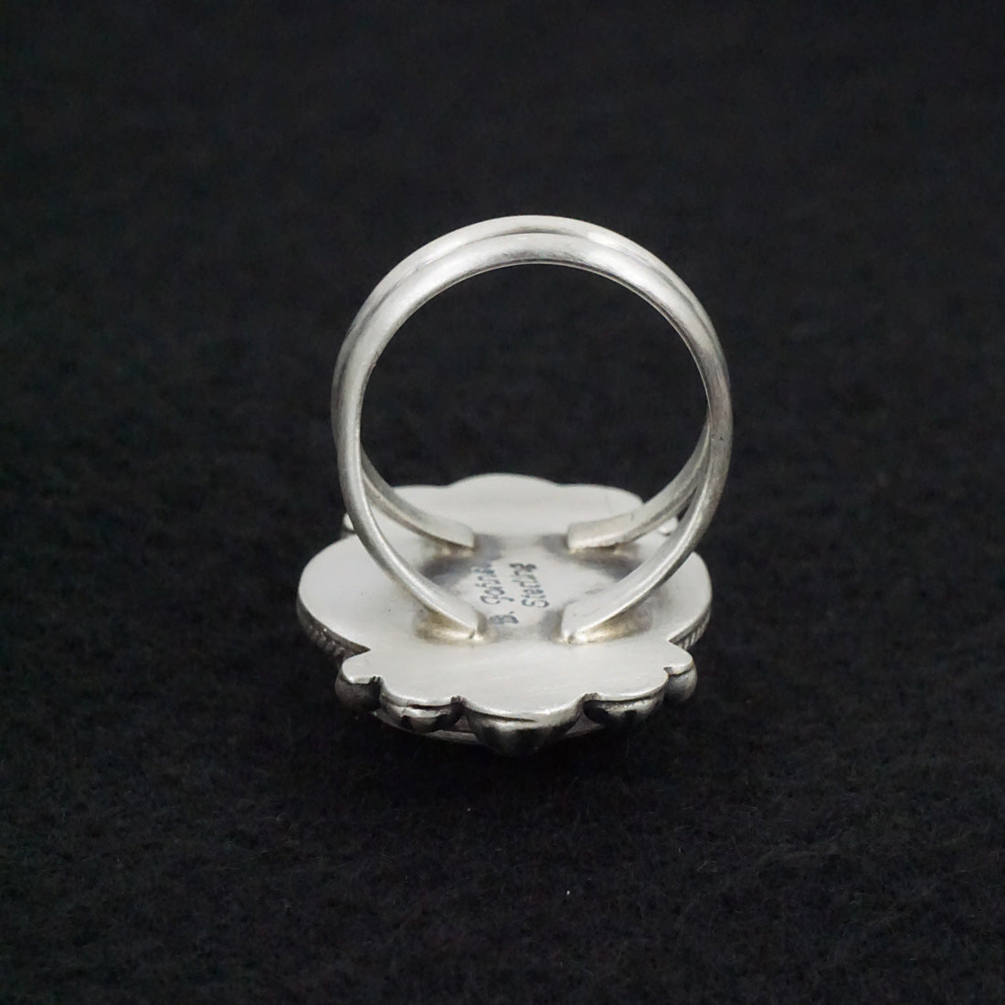 Bobby Johnson Turquoise & Sterling Silver Ring Size 8.5