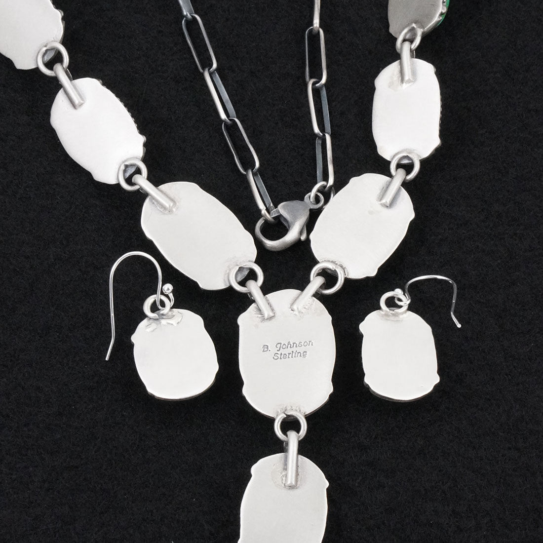 Bobby Johnson Turquoise & Sterling Silver Necklace Set