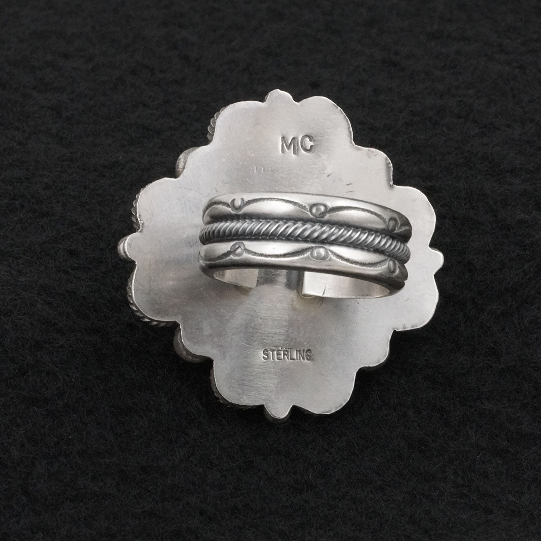 Michael Calladitto Turquoise & Sterling Silver Ring Size 7.5