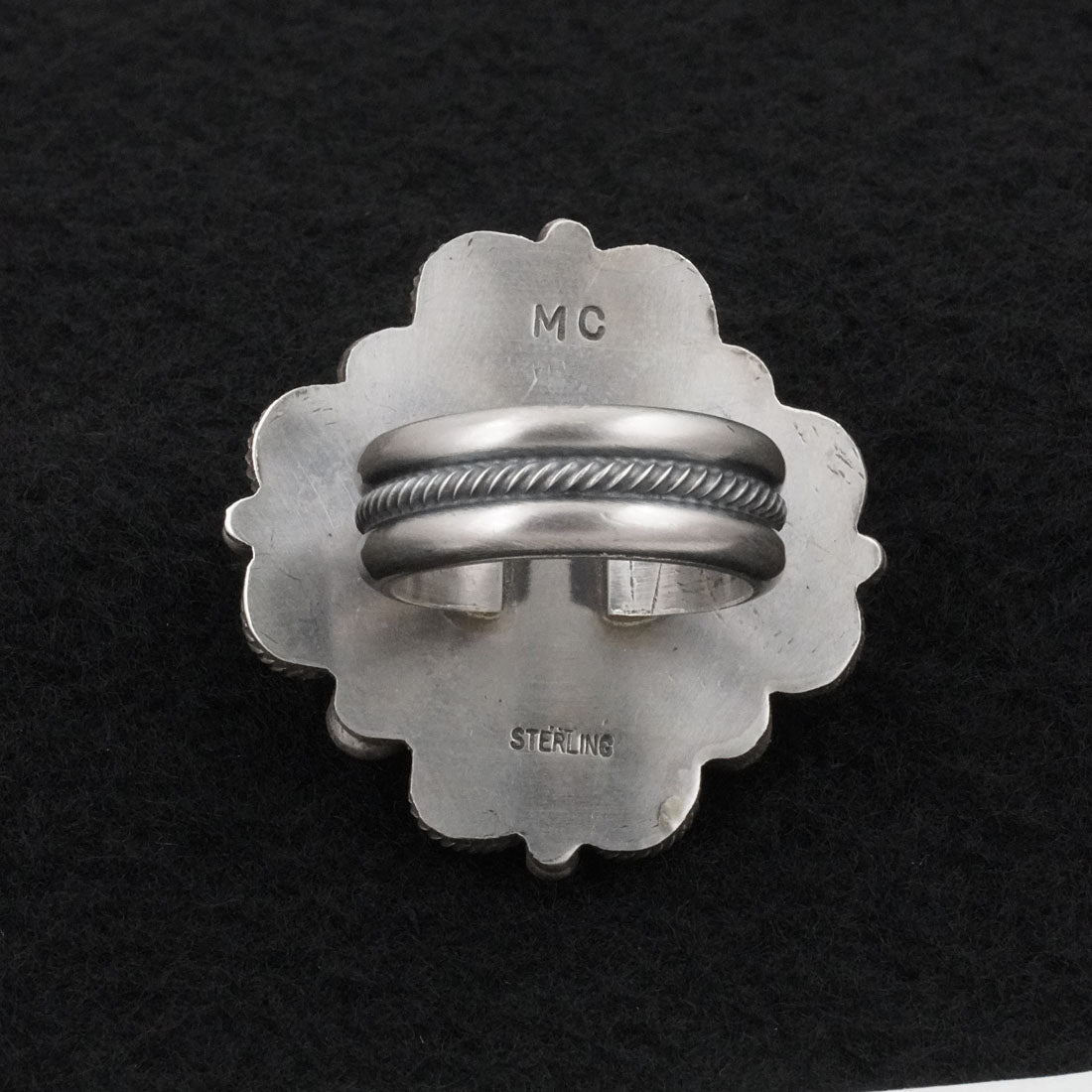 Michael Calladitto Turquoise & Sterling Silver Ring Size 8