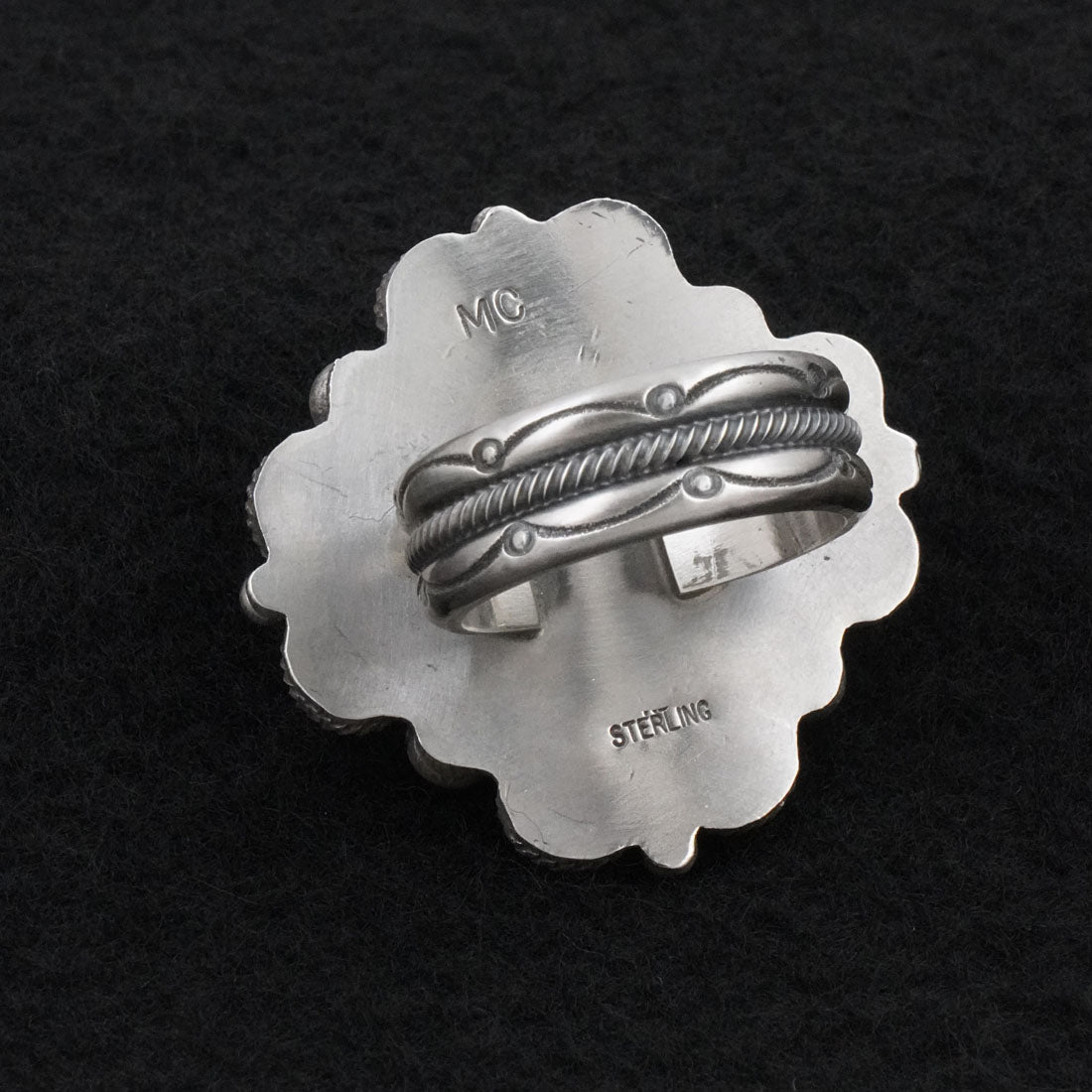 Michael Calladitto Turquoise & Sterling Silver Ring Size 8