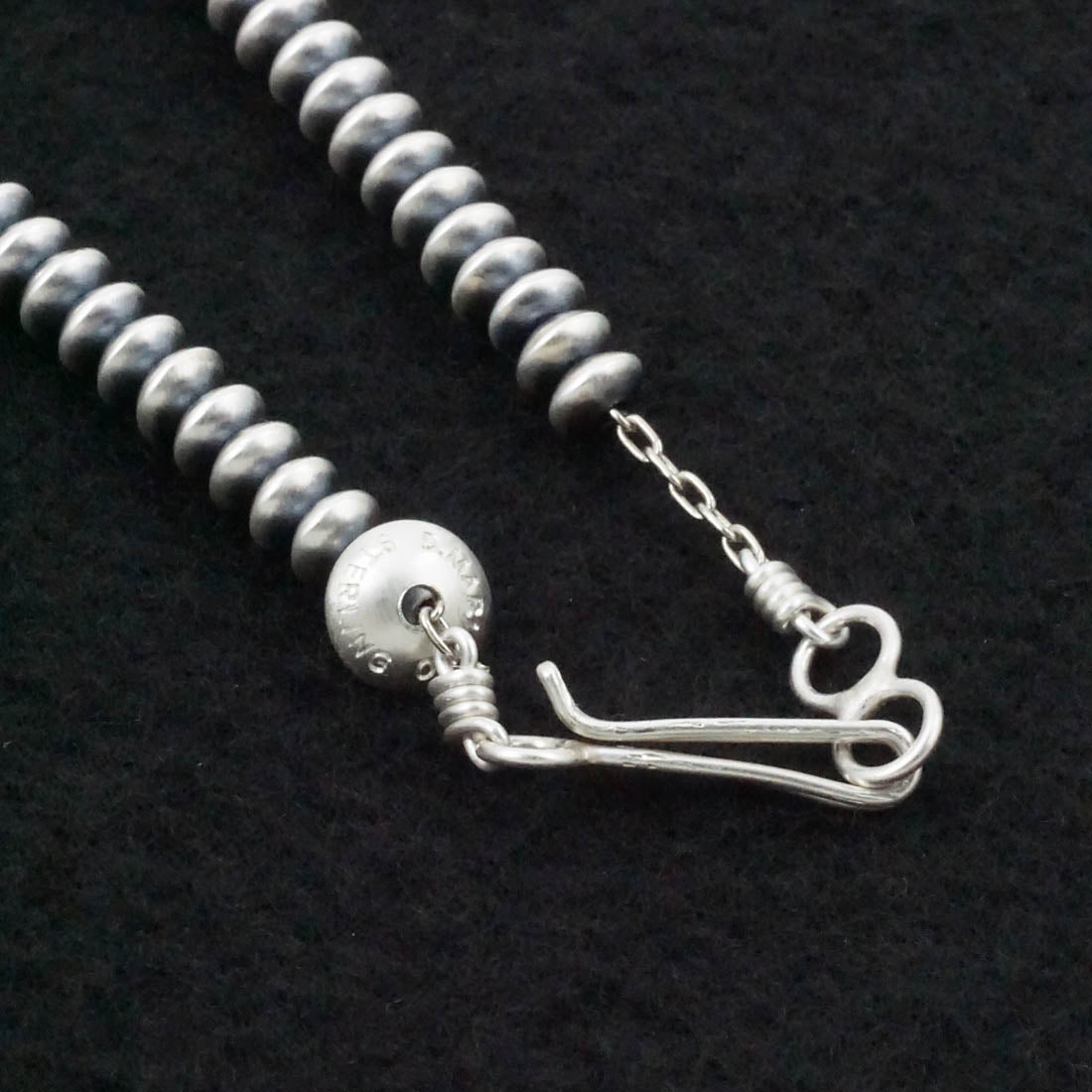 Bryannen Halwood Sterling Silver Navajo Pearl Necklace 18"